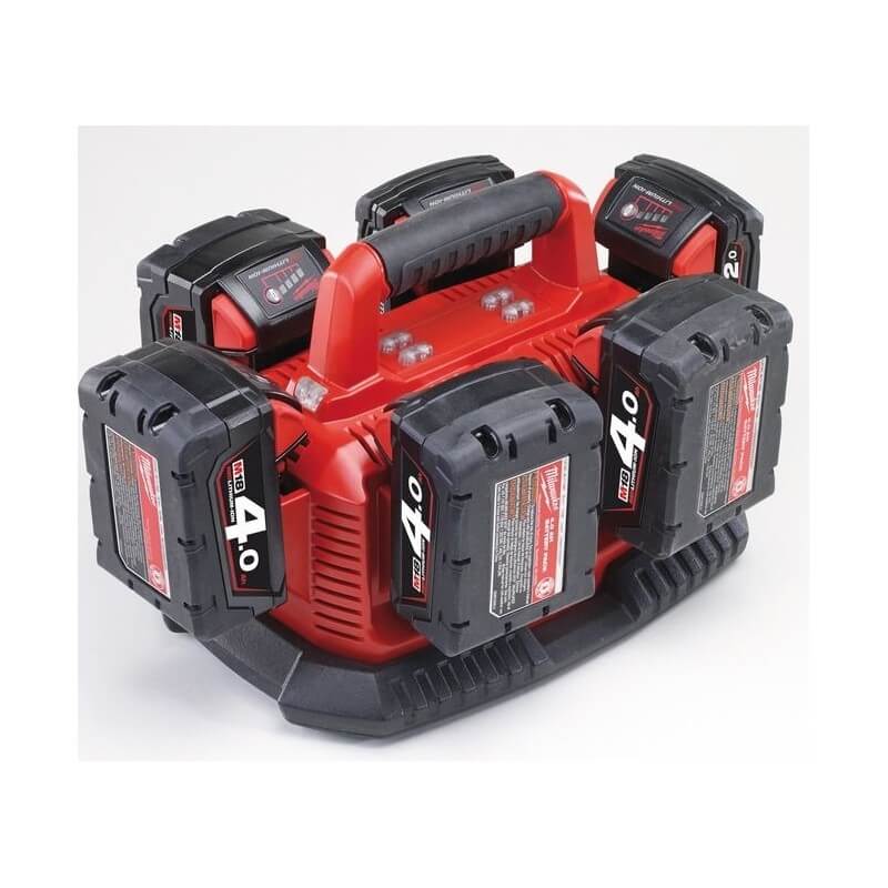 6-ių vietų akumuliatorių įkroviklis MILWAUKEE M1418 C6