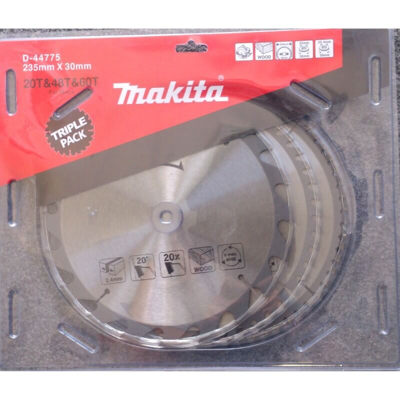 Pjovimo diskas MAKITA 235x30mm (20T+48T+60T), 3vnt.